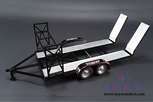 Acme - Nickey Chevrolet Tandem Car Trailer with Tire Rack (1/18 scale diecast model, Black) 18884
