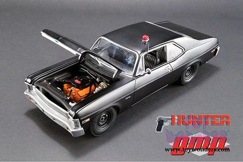 GMP - "Hunter" Chevrolet&reg; Nova&trade; Police Hardtop (1971, 1/18 scale diecast model car, Matte Black) 18903