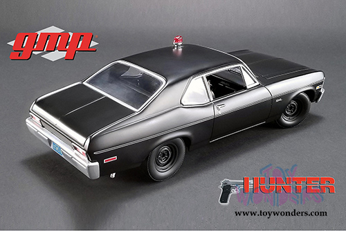 GMP - "Hunter" Chevrolet&reg; Nova&trade; Police Hardtop (1971, 1/18 scale diecast model car, Matte Black) 18903