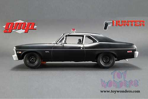 GMP - "Hunter" Chevrolet&reg; Nova&trade; Police Hardtop (1971, 1/18 scale diecast model car, Matte Black) 18903