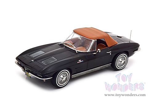 Norev - Chevrolet&reg; Corvette Stingray Cabriolet (1963, 1/18 scale diecast model car, Black) 189055