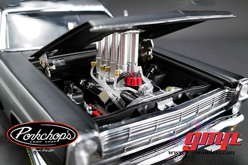 GMP - Pork Chop’s Ford Fairlane - Bootleg Hardtop (1966, 1/18 scale diecast model car, Silver) 18910