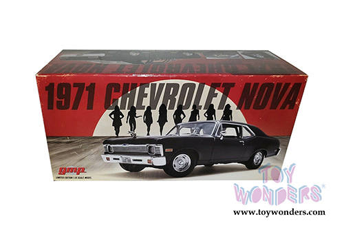 GMP - Chevrolet&reg; Nova&trade; "Death Proof" Hardtop (1971, 1/18 scale diecast model car, Matte Black) 18925