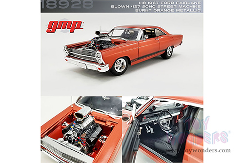 GMP - Ford Fairlane Blown 427 SOHC Street Machine (1967, 1/18 scale diecast model car, Burnt Orange) 18928