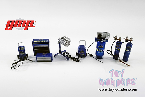 GMP - Bigfoot&reg; #1 The Original Monster Truck Shop Tool Set 1 (1:18 Scale, Blue) 18943