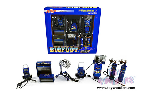 GMP - Bigfoot&reg; #1 The Original Monster Truck Shop Tool Set 1 (1:18 Scale, Blue) 18943
