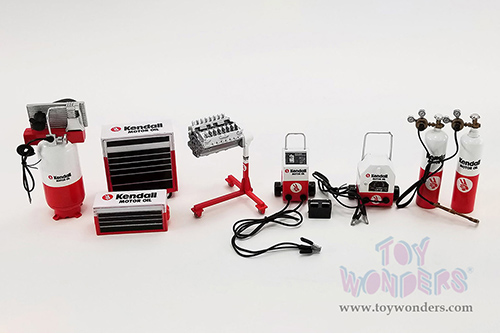 18962 GMP Greenlight Kendall Motor Oil Shop Tool Set model diecast car accessories