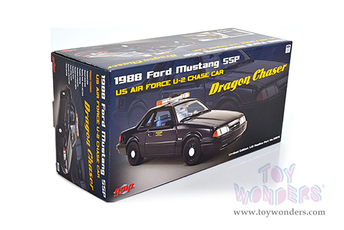 GMP - Ford Mustang 5.0 SSP - U.S. Air Force U-2 Chase Car "Dragon Chaser" (1988, 1/18 scale diecast model car, Dark Blue) 18975