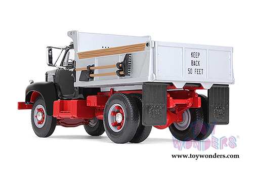 First Gear - Mack&reg; B-61 Single Axle Dump Truck (1/34 scale diecast model car, Black/Gray/Red) 19-4087