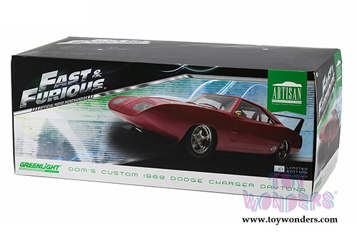 Greenlight - Artisan Fast & Furious - Dodge Charger Daytona Hard Top (1969, 1/18 scale diecast model car, Red) 19003