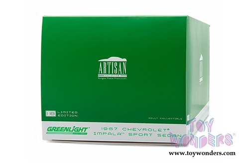 Greenlight - Artisan Chevy Impala Sport Sedan (1967, 1/18 scale diecast model car, Blue) 19008