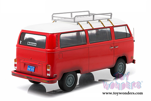 Greenlight - Artisan Field of Dreams Volkswagen Type 2 Bus (1973, 1/18 scale diecast model car, Red) 19010