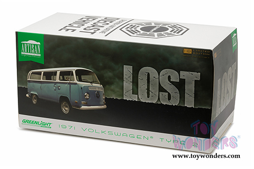 Greenlight - Artisan LOST Volkswagen Type 2 Bus (1971, 1/18 scale diecast model car, Blue) 19011