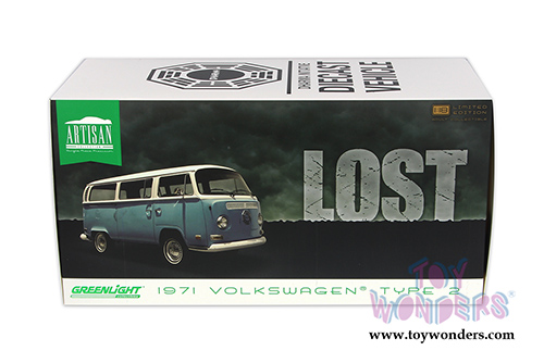 Greenlight - Artisan LOST Volkswagen Type 2 Bus (1971, 1/18 scale diecast model car, Blue) 19011