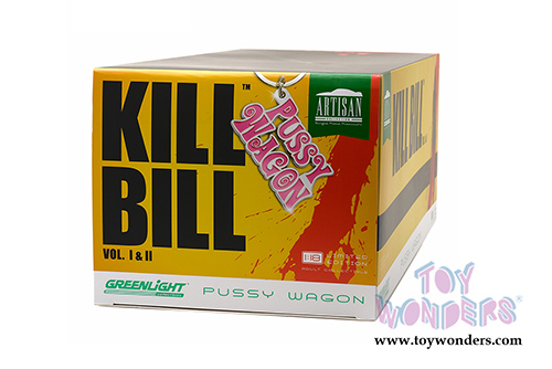 Greenlight Hollywood - Custom Crew Cab Pussy Wagon Pickup Truck - Kill Bill Vol. I & II (1997, 1/18 scale diecast model car, Yellow) 19015