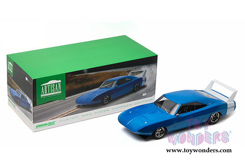 Greenlight - Artisan Custom Dodge Charger Daytona Hardtop (1969, 1/18 scale diecast model car, Blue) 19019