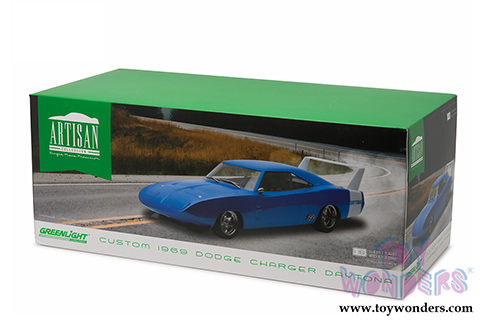 Greenlight - Artisan Custom Dodge Charger Daytona Hardtop (1969, 1/18 scale diecast model car, Blue) 19019