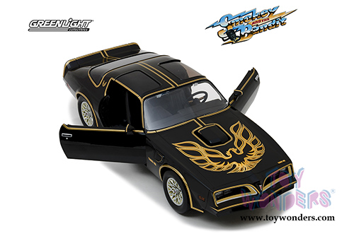 Greenlight - Artisan Pontiac&reg; Firebird&reg; Trans Am T-Top "Smokey and the Bandit" Movie (1977, 1/18 scale diecast model car, Black) 19025
