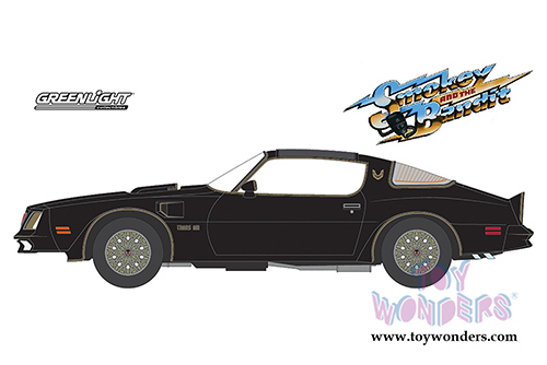 Greenlight - Artisan Pontiac&reg; Firebird&reg; Trans Am T-Top "Smokey and the Bandit" Movie (1977, 1/18 scale diecast model car, Black) 19025