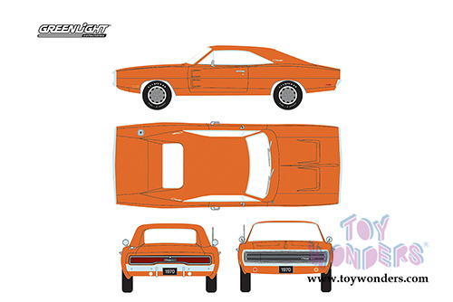 Greenlight - Artisan Dodge Charger 500 HEMI Hardtop (1970, 1/18 scale diecast model car, Orange) 19028
