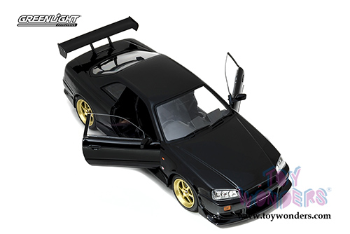 Greenlight - Artisan Nissan Skyline GT-R R34 Hardtop (1999, 1/18 scale diecast model car, Black) 19030