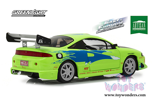 Greenlight - Artisan Fast & Furious - Mitsubishi-Eclipse (1995, 1/18 scale diecast model car, Lime Green) 19039