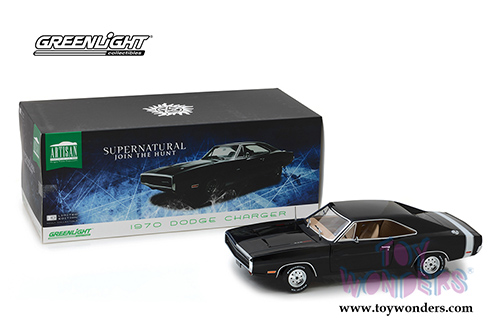 Greenlight - Artisan Supernatural (TV Series 2005) | Dodge Charger Hardtop (1970, 1/18 scale diecast model car, Black) 19046