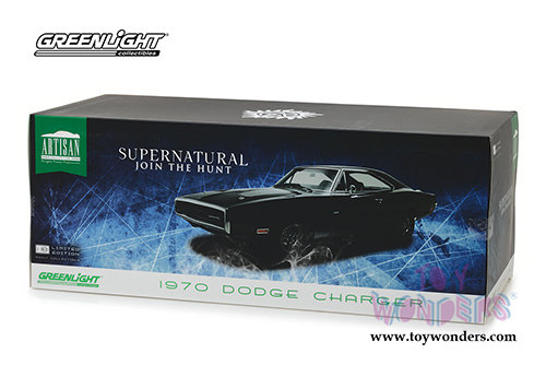 Greenlight - Artisan Supernatural (TV Series 2005) | Dodge Charger Hardtop (1970, 1/18 scale diecast model car, Black) 19046