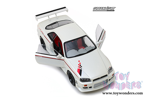 Greenlight - Artisan Nissan Skyline GT-R R34 Hardtop (1999, 1/18 scale diecast model car, Pearl White) 19049