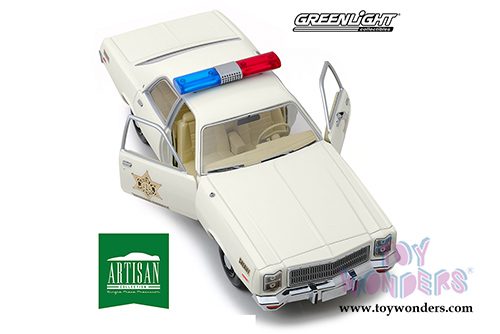 Greenlight - Artisan Plymouth Fury - Hazzard County Sheriff (1977, 1/18 scale diecast model car, White) 19055