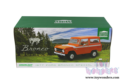 Greenlight - Artisan Ford Baja Bronco Special Decor (1977, 1/18 scale die cast model car, Orange) 19058
