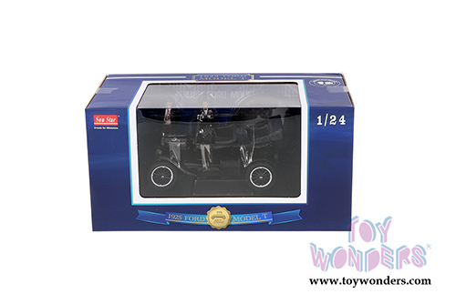 Sun Star - Ford Model T Touring (Open) with Laurel and Hardy Figures (1925, 1/24 scale diecast model car, Black) 1905BK