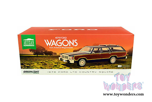 Greenlight - Artisan Ford LTD Country Squire (1979, 1/18 scale die cast model car, Midnight Blue) 19063