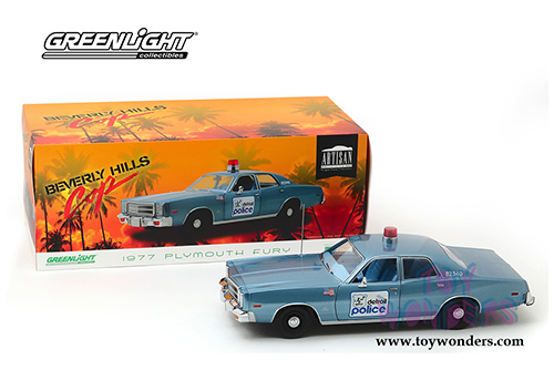 Greenlight - Artisan Beverly Hills Cop - Plymouth Fury Detroit Police (1977, 1/18 scale diecast model car, Blue) 19069