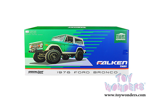 19070 Greenlight 1976 Artisan Ford Bronco Falken Tires model diecast car retail box package