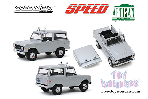 Greenlight - Artisan Ford Bronco Gray Jack Traven's "Speed" (1970, 1/18 scale die cast model car, Gray) 19074