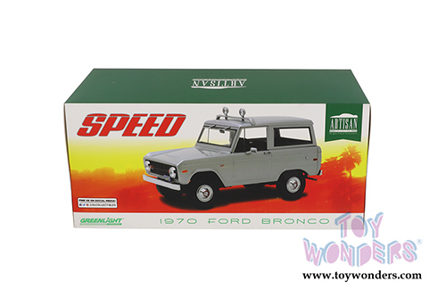 Greenlight - Artisan Ford Bronco Gray Jack Traven's "Speed" (1970, 1/18 scale die cast model car, Gray) 19074