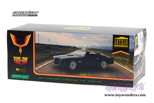 Greenlight - Artisan Pontiac Firebird "Fire AM" By Very Special Design (VSE) T-Top (1977, 1/18 scale diecast model car, Black) 19080