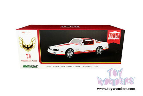 Greenlight - Artisan Pontiac Firebird "Macho" Trans AM T-Top By Mecham Design (1978, 1/18 scale diecast model car, White/Red) 19081