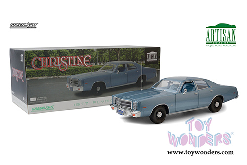 Greenlight - Artisan Christine - Detective Rudolph Junkins' Plymouth Fury (1977, 1/18 scale diecast model car, Blue) 19082