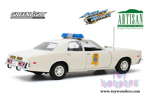 Greenlight - Artisan Smokey & Bandit - Plymouth Fury Mississippi Highway Patrol (1975, 1/18 scale diecast model car, White) 19083