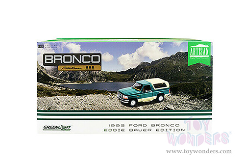Greenlight - Artisan Ford Bronco - Eddie Bauer Edition (1993, 1/18 scale die cast model car, Emerald Green) 19094