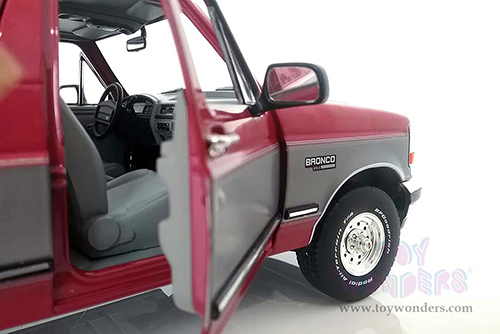 Greenlight - Artisan Ford Bronco XLT (1996, 1/18 scale die cast model car, Burgundy/Silver) 19095