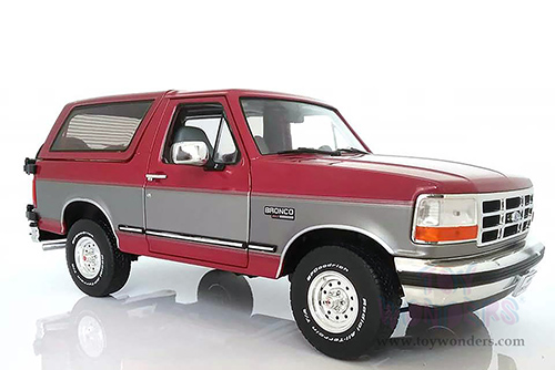 Greenlight - Artisan Ford Bronco XLT (1996, 1/18 scale die cast model car, Burgundy/Silver) 19095