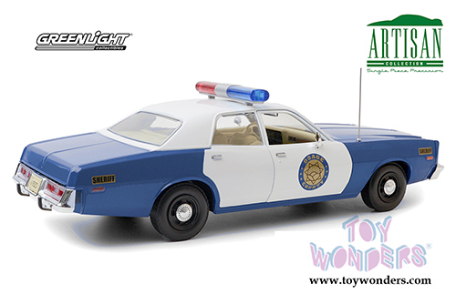 19096 Greenlight Artisan 1975 Plymouth Fury Osage County Sheriff model diecast car