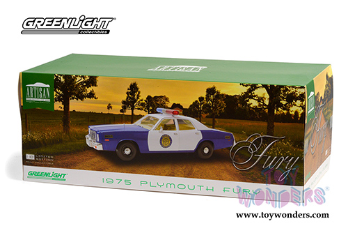 19096 Greenlight Artisan 1975 Plymouth Fury Osage County Sheriff model diecast car