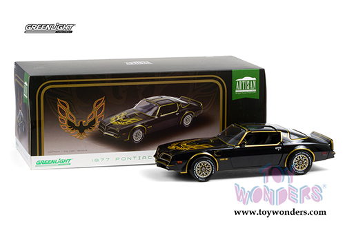 Greenlight - Artisan Pontiac Firebird Trans Am (1977, 1/18 scale diecast model car, Black) 19098