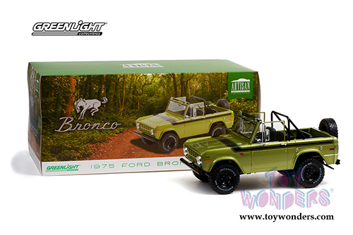 19100 Greenlight Artisan 1975 Ford Bronco Sport model diecast car