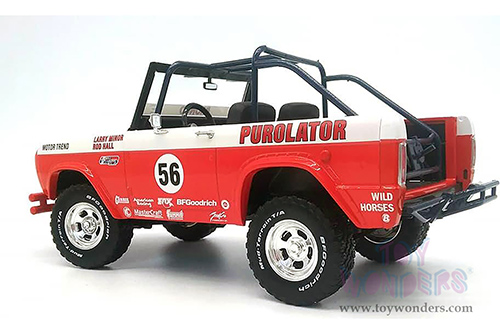 Greenlight - Artisan Ford Baja Bronco #56 Purolator Tribute Edition (1969, 1/18 scale die cast model car, Red/White/Blue) 19104