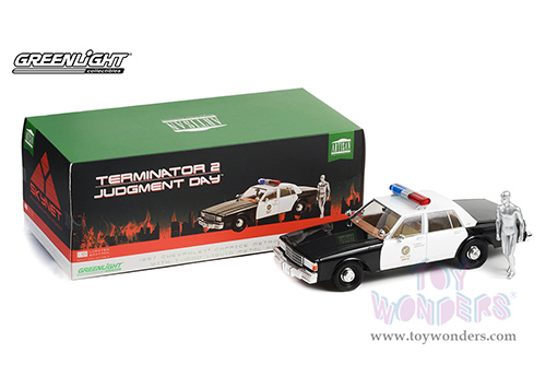 19105 Greenlight Artisan 1987 Chevrolet Caprice Metropolitan Police model diecast car